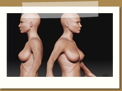 Modeled entire woman in zbrush from base mesh.