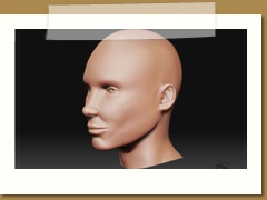 Headshot of woman I modeled in Zbrush.