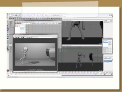Modeled, rigged, and animated.
