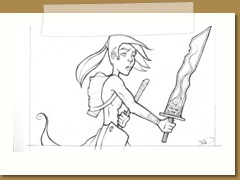 Pencil on cardstock.